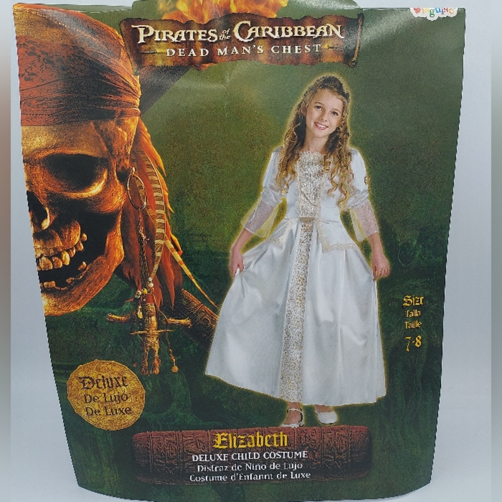 New Elizabeth Swann Costume Pirates of the Caribbean Med 7-8